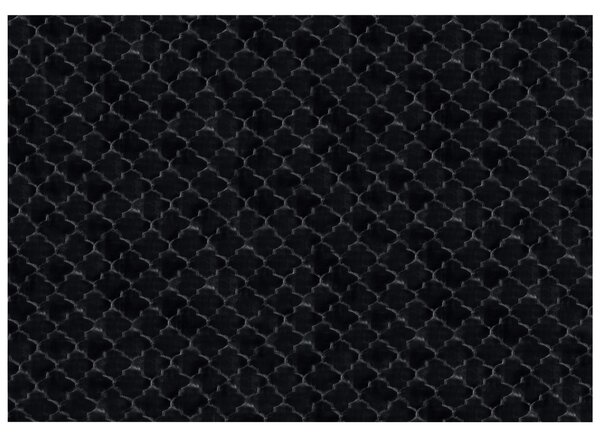 Koberec z umelej zajačej kožušiny čierny 160 x 230 cm umelá polyesterová kožušina mäkký huňatý so vzorom a vysokým vlasom