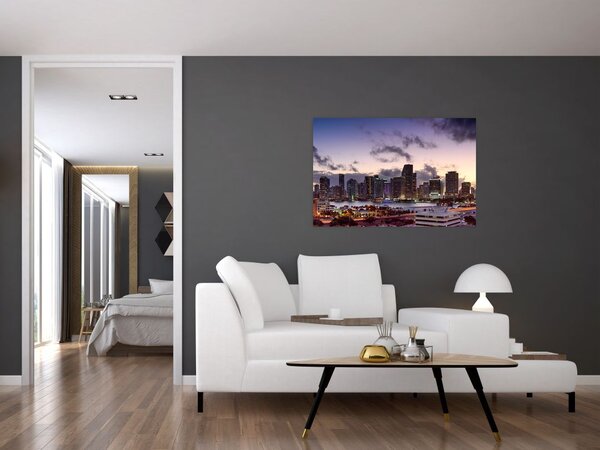 Obraz metropoly s mrakodrapmi (90x60 cm)