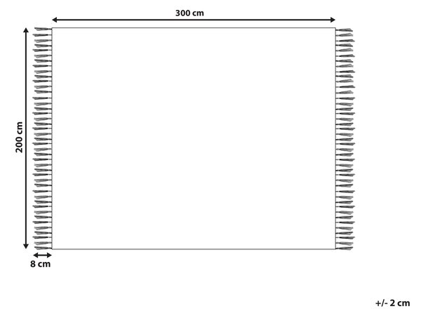 Kelímový koberec béžová a čierna bavlna 200 x 300 cm s nízkym vlasom obdĺžnikový tvar obojstranný moderný štýl obývačka spálňa