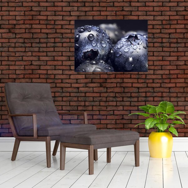 Obraz ovocia s kvapkami vody (70x50 cm)