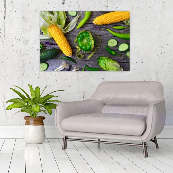 Obraz so zeleninou (90x60 cm)