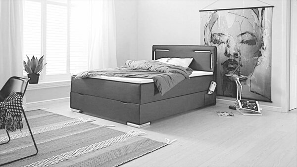 BOXSPRINGOVÁ POSTEĽ, 140/200 cm čierna Xora - Postele, Online Only