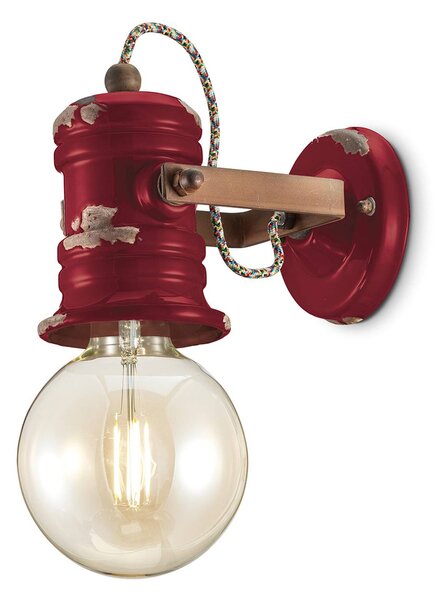 Nástenné svetlo C1843 v dizajne vintage, červené