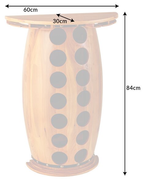 Regál na víno Winebar 84 cm borovica