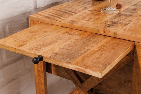 Dizajnová barová skrinka Winebar 92 cm mango