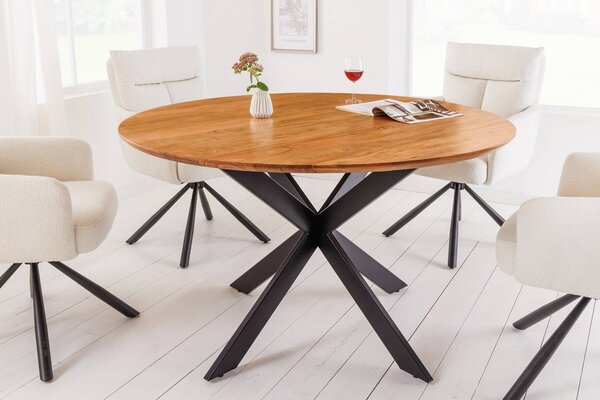 Okrúhly jedálenský stôl Fabrico 130 cm akácia