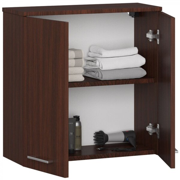 Ak furniture Závesná kúpeľňová skrinka Fin 60 cm wenge