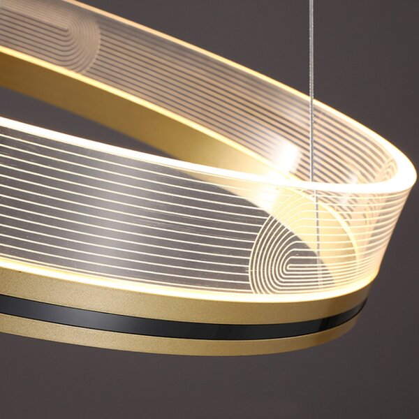 Toolight Toolight, LED závesné svietidlo 40cm APP1189-CP, zlatá, OSW-40019