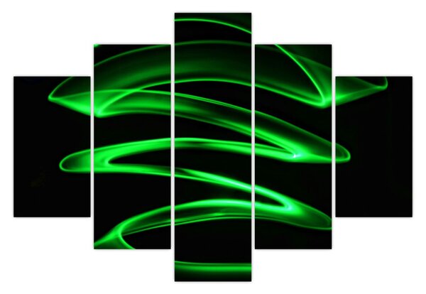 Obraz - neónové vlny (150x105 cm)