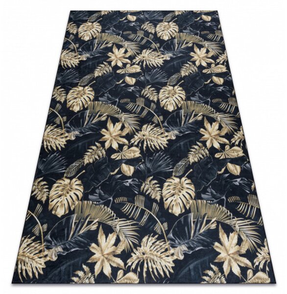 Kusový koberec Listy čierny 2 80x150cm
