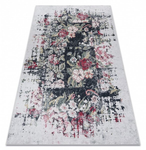 Kusový koberec Kvety smotanovobiely 80x150cm