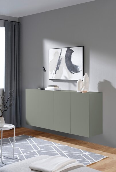 ŠIROKÁ KOMODA, zelená, 180/80/42 cm Hom`in - Online Only drobný nábytok, Online Only