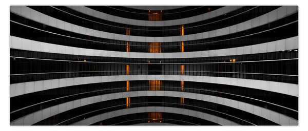 Abstraktný obraz - budova (120x50 cm)