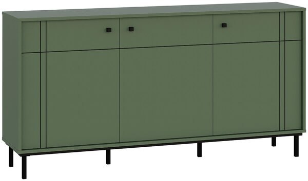 ŠIROKÁ KOMODA, zelená, 160,2/81,8/37 cm Carryhome - Online Only drobný nábytok, Online Only