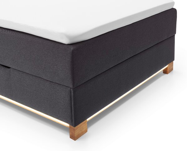 BOXSPRINGOVÁ POSTEĽ, 140/200 cm antracitová Xora - Postele, Online Only