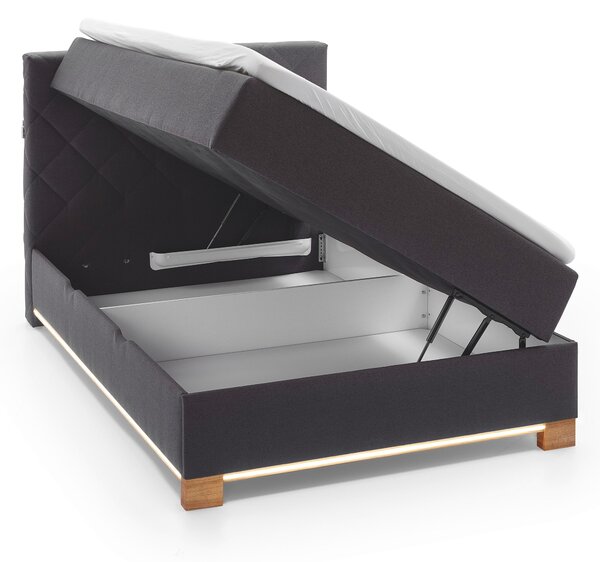 BOXSPRINGOVÁ POSTEĽ, 140/200 cm antracitová Xora - Postele, Online Only