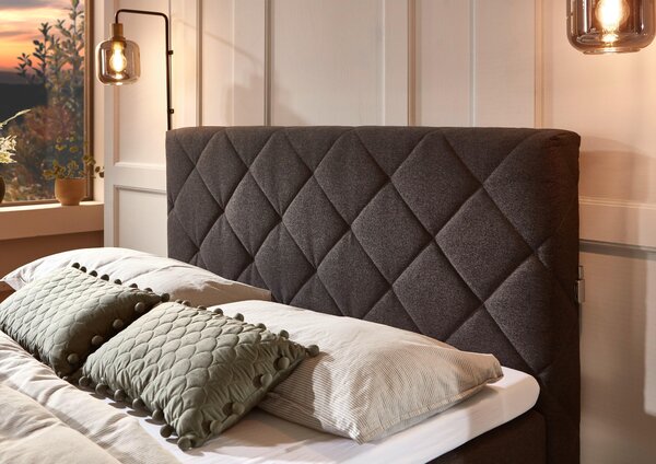 BOXSPRINGOVÁ POSTEĽ, 140/200 cm antracitová Xora - Postele, Online Only