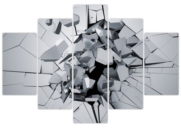 Obraz abstrakcie 3D (150x105 cm)