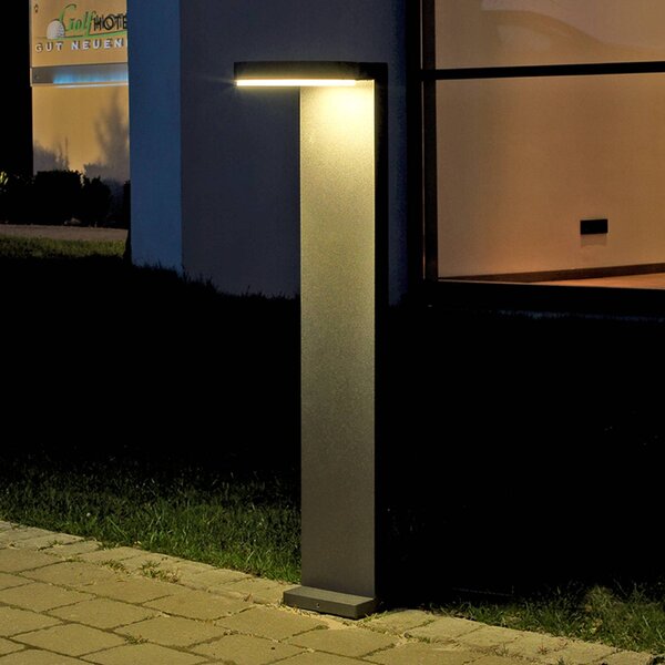 Hliníkové LED svietidlo na chodník Tamar v antracitovej farbe