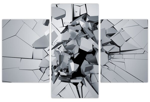 Obraz abstrakcie 3D (90x60 cm)