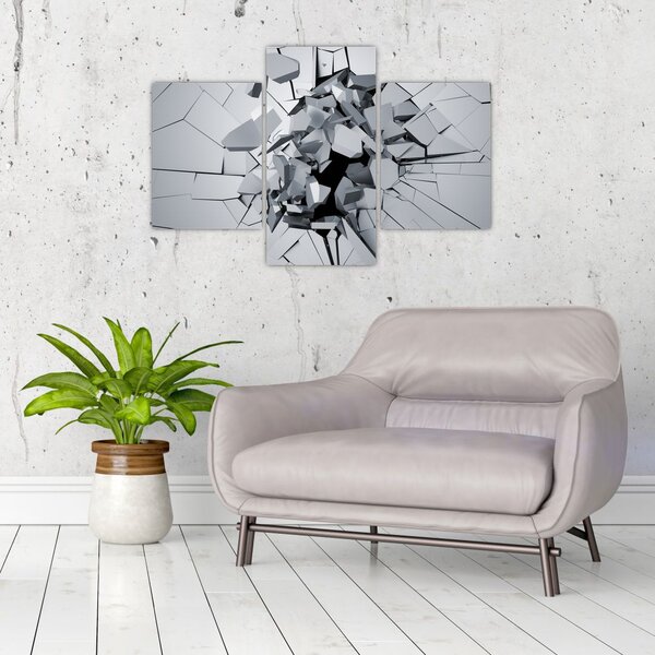 Obraz abstrakcie 3D (90x60 cm)