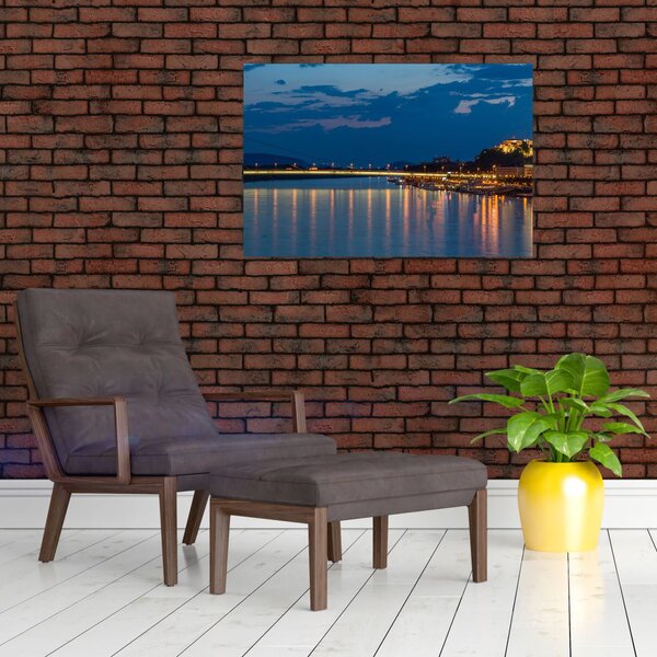 Obraz Bratislavy s hradom (90x60 cm)
