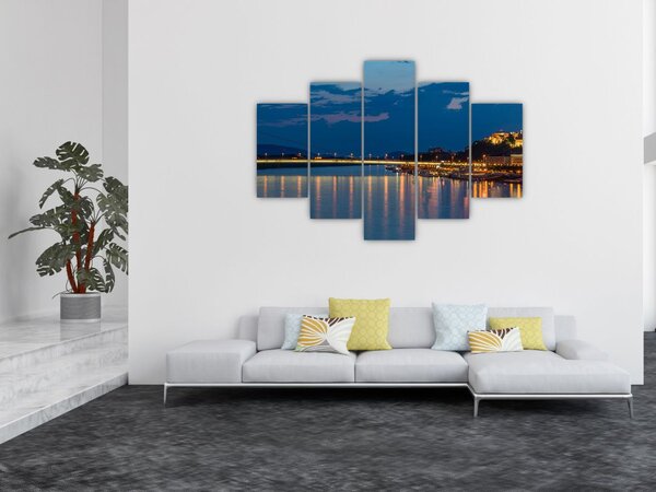 Obraz Bratislavy s hradom (150x105 cm)