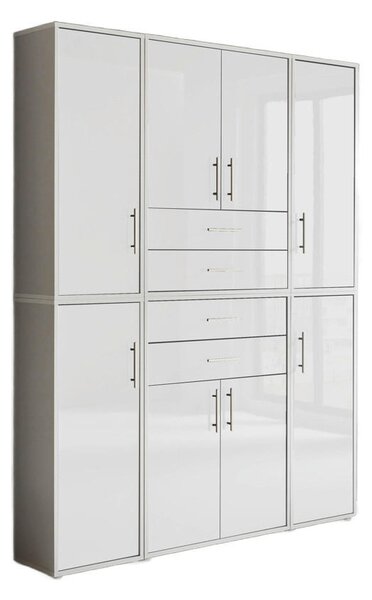 SKRINKA NA DOKUMENTY, sivá, biela s vysokým leskom, 172,6/227,2/33 cm MID.YOU - Online Only kancelárie, Online Only