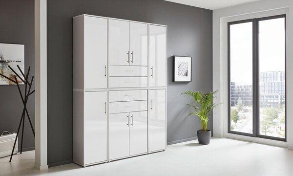 SKRINKA NA DOKUMENTY, sivá, biela s vysokým leskom, 172,6/227,2/33 cm MID.YOU - Online Only kancelárie, Online Only