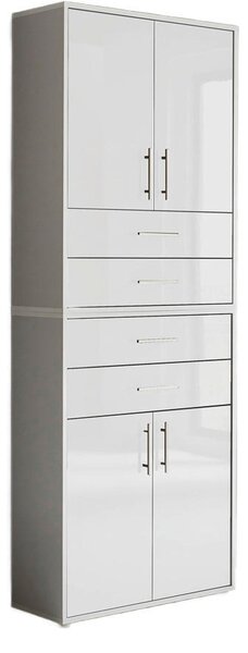 SKRINKA NA DOKUMENTY, sivá, biela s vysokým leskom, 84,4/227,2/33 cm MID.YOU - Online Only kancelárie, Online Only