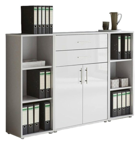 SKRINKA NA DOKUMENTY, sivá, biela s vysokým leskom, 172,6/113,6/33 cm MID.YOU - Online Only kancelárie, Online Only