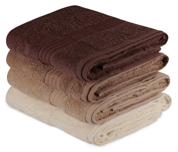 SADA UTERÁKOV, 70/140 cm, hnedá, krémová, béžová - Kúpeľňový textil, Online Only