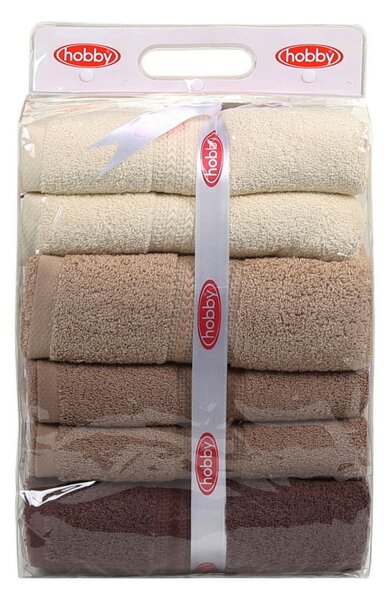 SADA UTERÁKOV, 70/140 cm, hnedá, krémová, béžová - Kúpeľňový textil, Online Only