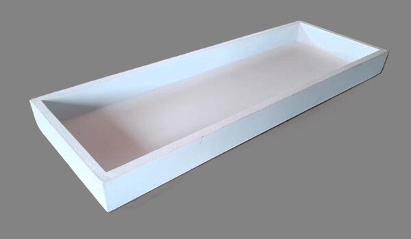 Podnos obdĺžnik drevený biely 40 x 14 cm Prodex 670700