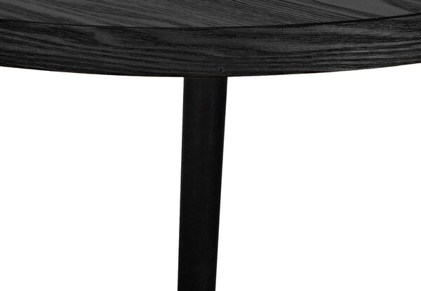 MUZZA Konferenčný stolík Mesa L ø 60 x 34 cm čierny