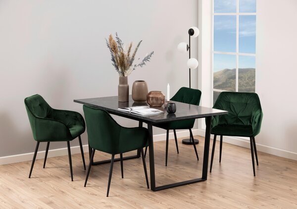JEDÁLENSKÝ STÔL, čierna, 160/74/90 cm MID.YOU - Online Only jedálne, Online Only