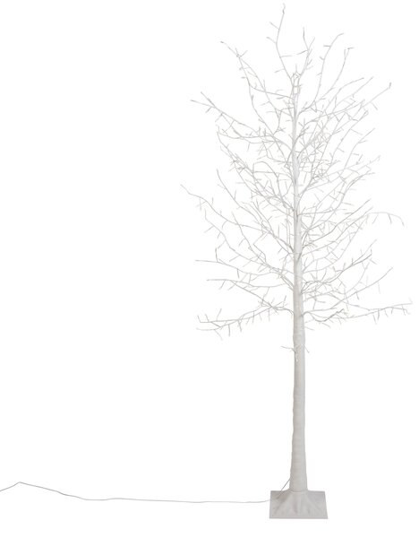 Vianočná stojaca lampa biely strom 180 cm vrátane LED s časovačom IP44 - Ki