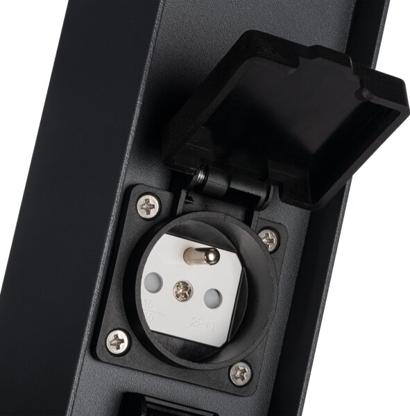 Kanlux 38763-Vonkajšia lampa s 2 zásuvkami DASTEN 1xG9/11W/230V 30 cm IP44 čierna