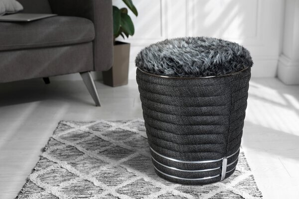 TABURETKA, textil, 42/50 cm MID.YOU - Kreslá, Online Only