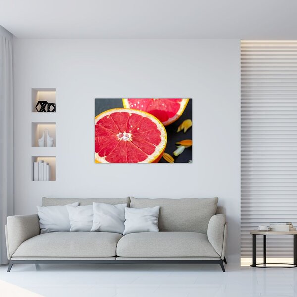 Obraz rozkrojených grapefruitov (90x60 cm)