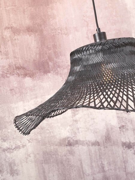 MUZZA Stropná visiaca lampa ibiza s 50 x 15 cm čierna