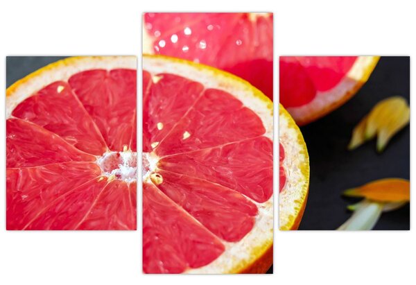 Obraz rozkrojených grapefruitov (90x60 cm)
