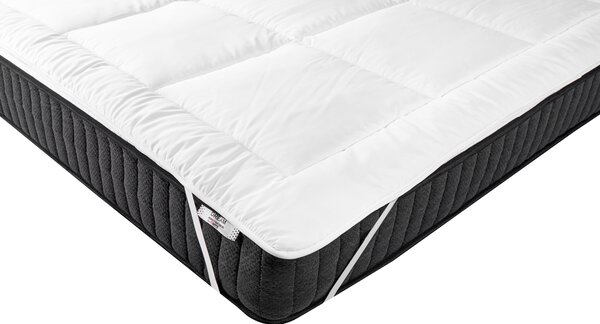 Ochranná podložka na matrac z mikrovlákna biela 90 x 200 cm vrchný topper hrúbka 4 cm