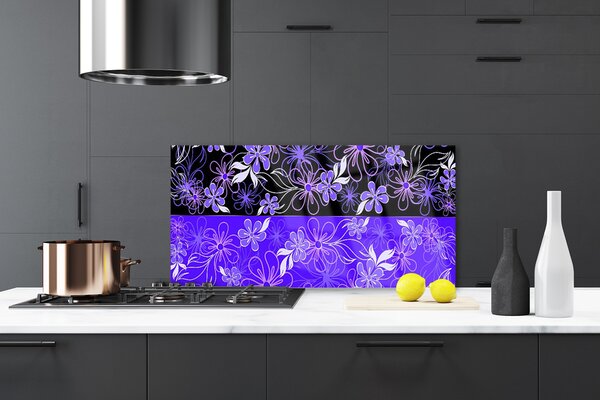 Sklenený obklad Do kuchyne Abstrakcia vzory kvety art 120x60 cm