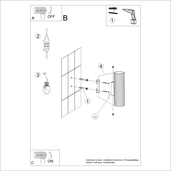 Sollux SL.1653 - Nástenné svietidlo KARBON 2xGU10/10W/230V krémová