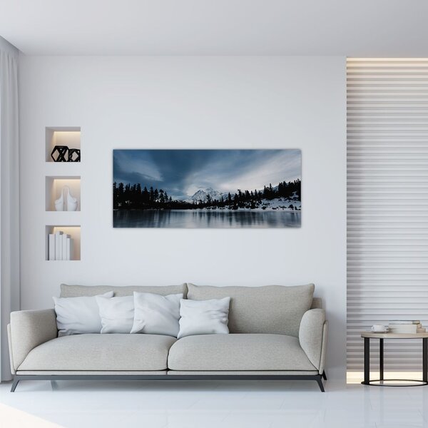 Obraz - Na zamrznutom jazere (120x50 cm)