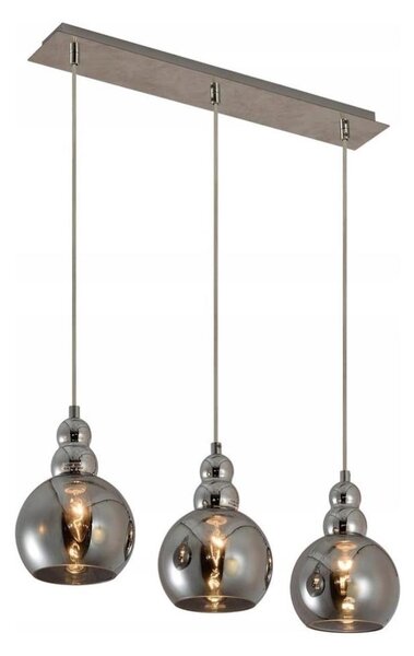 Luster na lanku AKSO 3xE14/40W/230V matný chróm