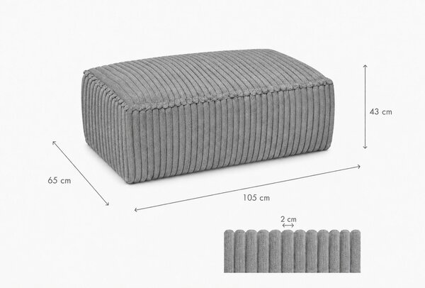 TABURETKA, textil, kompozitné drevo, 105/43/65 cm Livetastic - Kreslá, Online Only