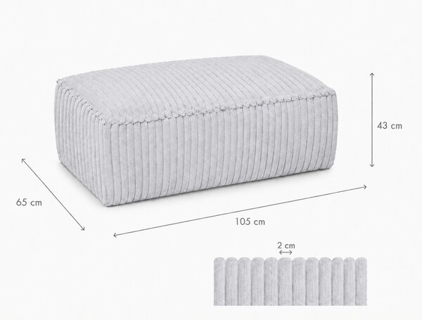 TABURETKA, textil, kompozitné drevo, 105/43/65 cm Livetastic - Kreslá, Online Only