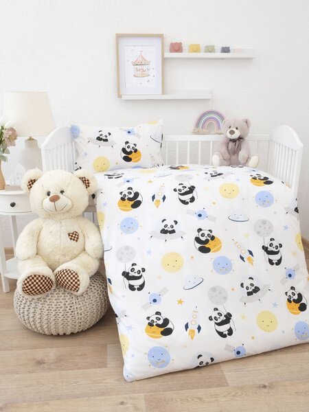 Bavlnené obliečky Renforcé do postieľky - Vesmírna panda